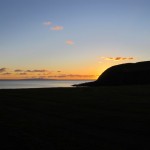 Sunset at St Bees campsite