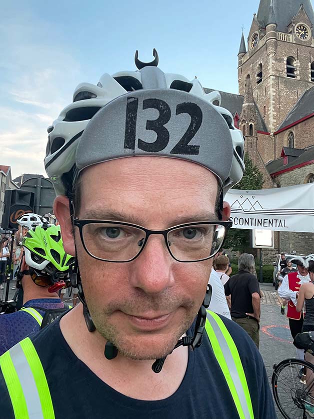 James Houston at the start line of the Transcontinental Race